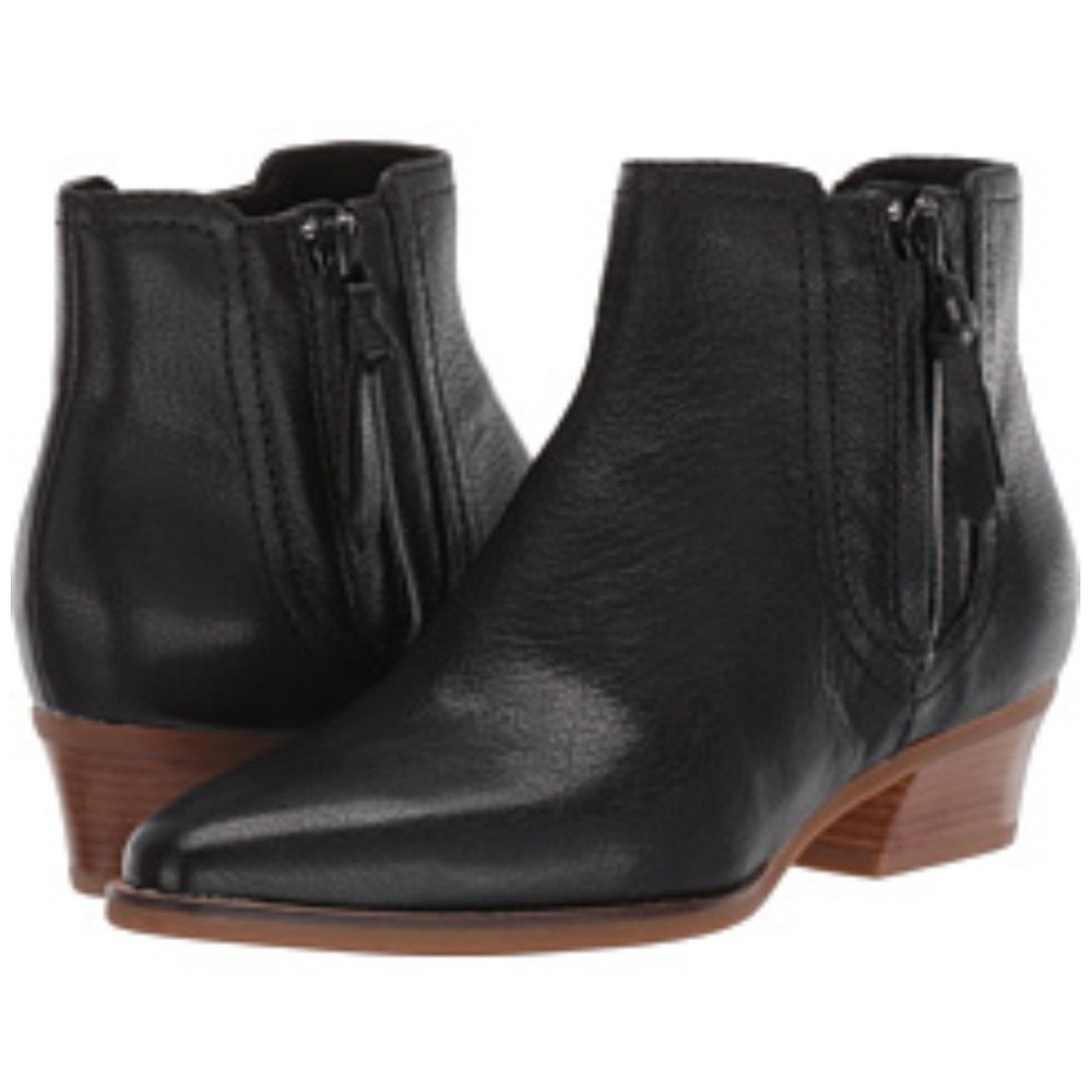Cole Haan Grand.OS Hadlyn Black Leather Bootie Ankle Boots W18417 Womens 8B